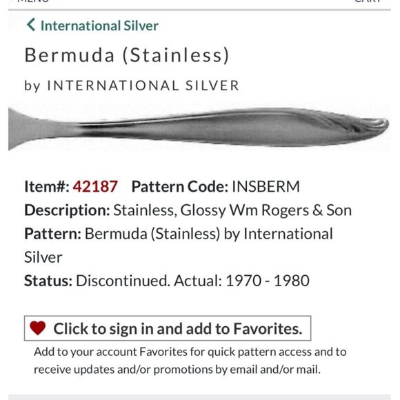 Wm Rogers & Son Bermuda Stainless Steel Teaspoons Set Of 6 Glossy Finish Discont - Picture 1 of 5